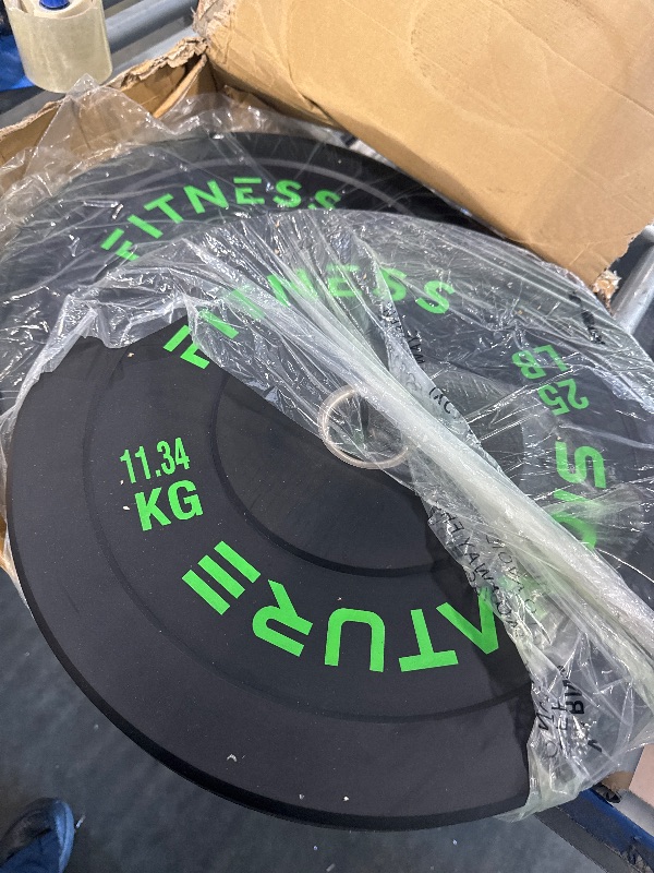 Photo 1 of *-* TWO 25LBS PLATES **
Fitvids Olympic 2" Bumper Plates Set Including