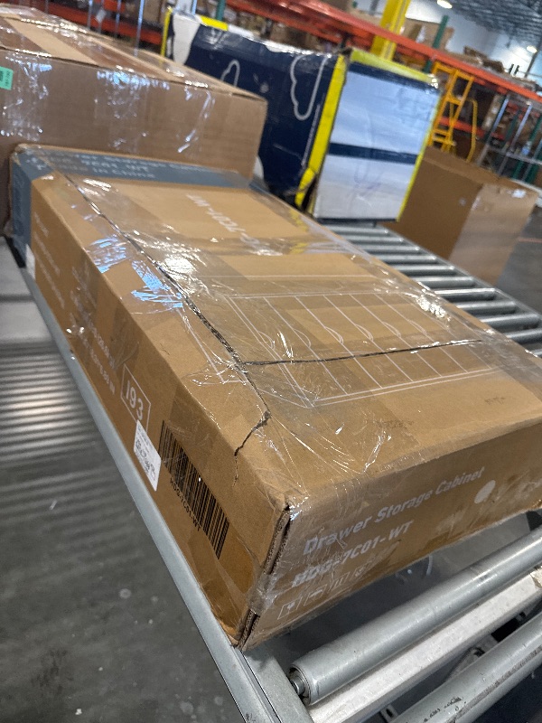 Photo 1 of OLIXIS 7 Drawer Mobile File Cabinet Under Desk Storage Organization with Wheels Vertical Filing Chest Rolling Wood Small Desk Printer Stand for Home Office, 15.75"D x 18.74"W x 34.25"H, White