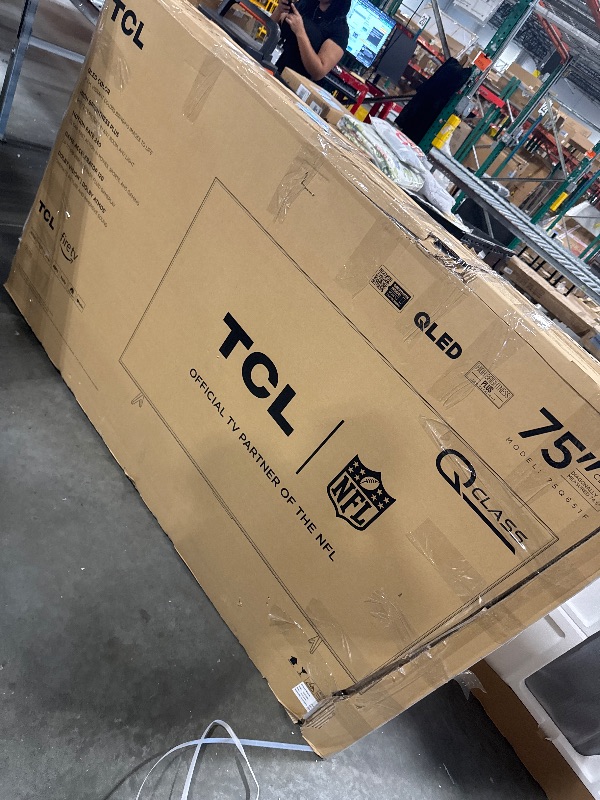 Photo 1 of ***** TURNS ON PERFECTLY****** TCL 75-Inch Class Q65 QLED 4K Smart TV with Fire TV (75Q651F, 2024 Model), Dolby Vision, HDR PRO+, Dolby Atmos, Alexa Built-in with Voice Remote, Apple AirPlay 2 Compatibility, Streaming Television