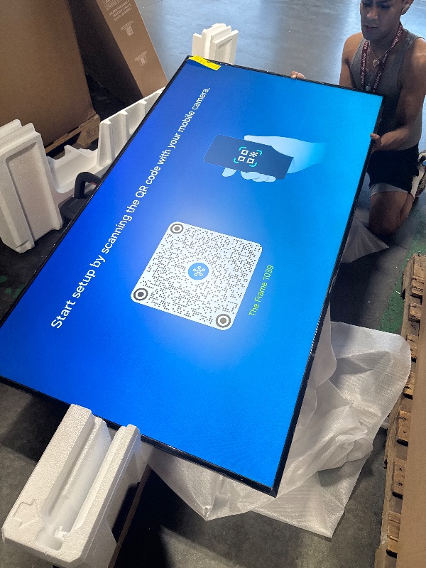 Photo 1 of ***** TURNS ON PERFECTLY****** Samsung 65-Inch Class The Frame Pro LS03FW 4K Neo QLED Mini LED Smart TV (2025 Model) Slim Fit Wall Mount, Modern Frame Design, Wireless One Connect, NQ4 AI Gen3 Processor, Art Mode, Alexa Built-in
