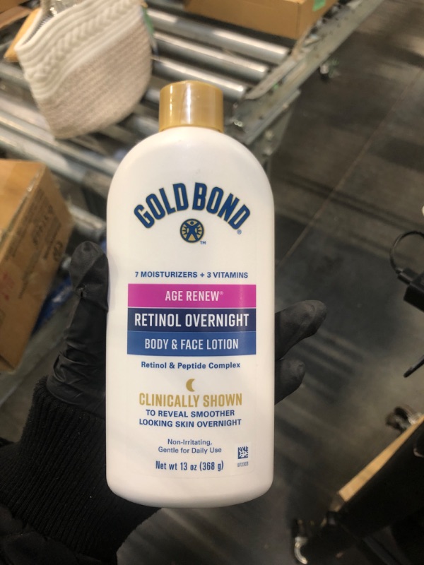 Photo 1 of ** NO PUMP**
Gold Bond Age Renew Retinol Overnight Body & Face Lotion, With Retinol & Peptide Complex, 13 oz.041167043325