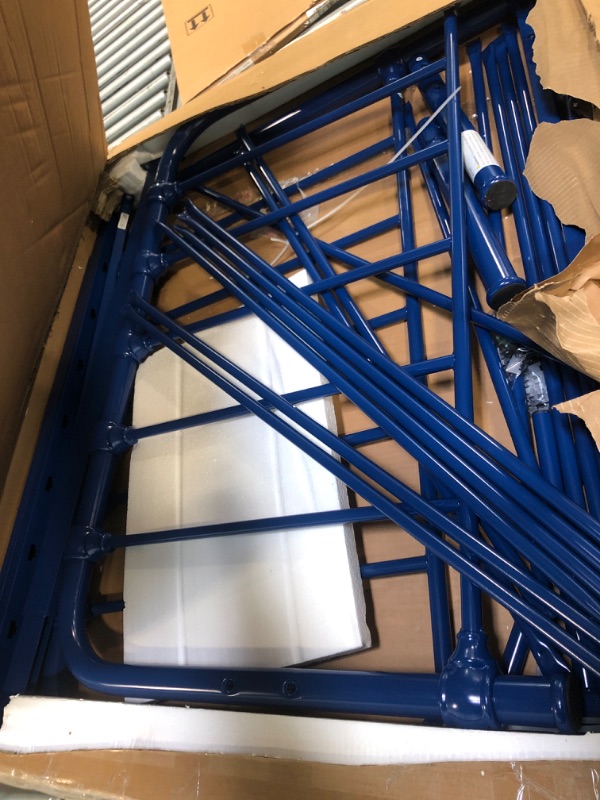 Photo 1 of ** MISSING INSTRUCTIONS AND HARDWARE**
Lexicon Leongatha Metal Bed, Twin, Navy Blue