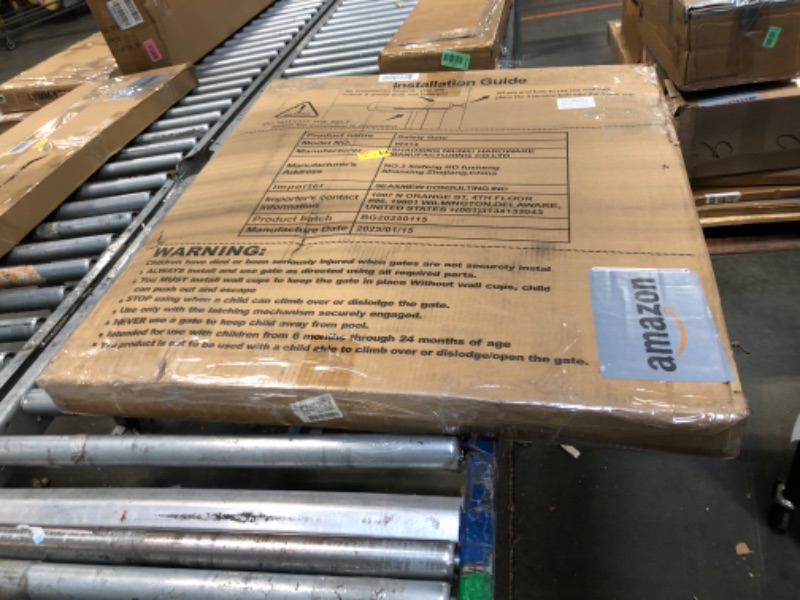 View 2 of ** MISSING INSTRUCTIONS**
AIKSIWAI Clear Baby Safety Gate for Stairs,29"-48" Wide, 30" Tall Pressure Mounted Acrylic Pet Gate, Easy Walk Through Auto Close Child Gate for Doorways and House,29.52-47.24"