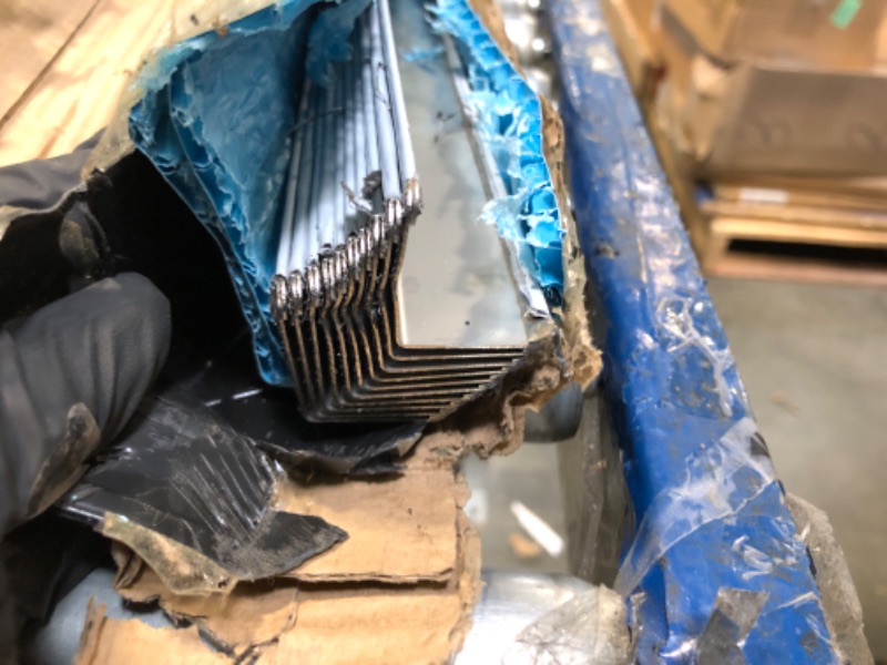 Photo 1 of 1x1x48 Inches 304 Stainless Steel Wall Corner Guards (10-Pack) Heavy Duty Rounded Corner Protector, Smooth Folded Edge Design for Wall Protection Stainless Steel Slab