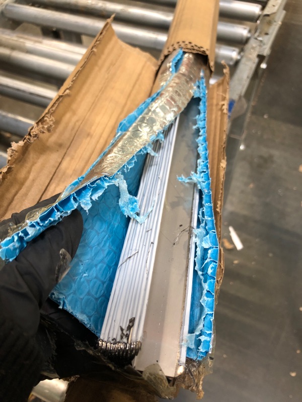 Photo 1 of 1x1x48 Inches 304 Stainless Steel Wall Corner Guards (10-Pack) Heavy Duty Rounded Corner Protector, Smooth Folded Edge Design for Wall Protection Stainless Steel Slab