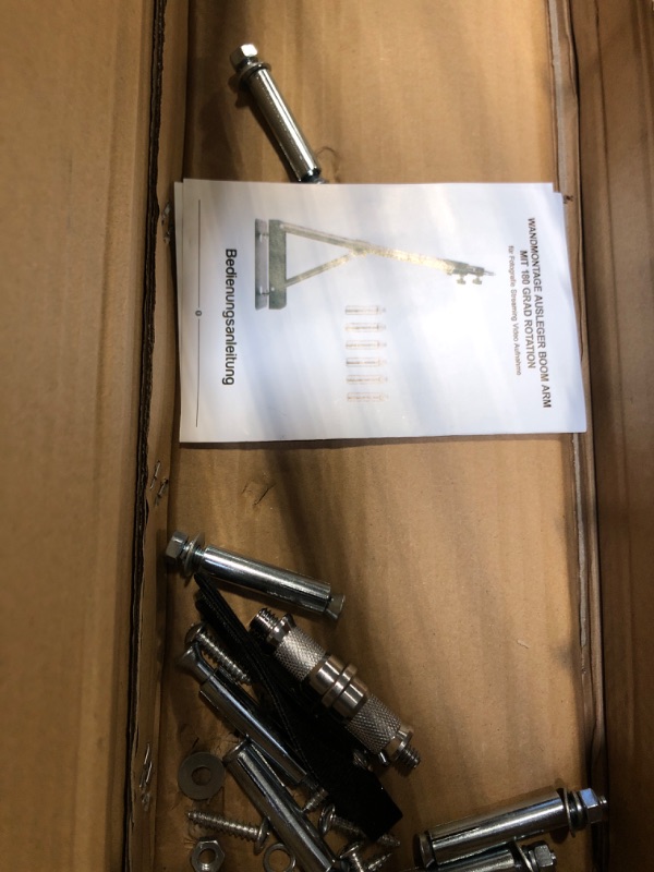 Photo 1 of **LOOSE HARDWARE**
Heorryn Wall Mount Triangle Boom Arm 4.3ft/133cm with 180°Flexible Rotation for Ring Light, Strobe Light, Monolight, Softbox, DSLR, Umbrella and Reflector