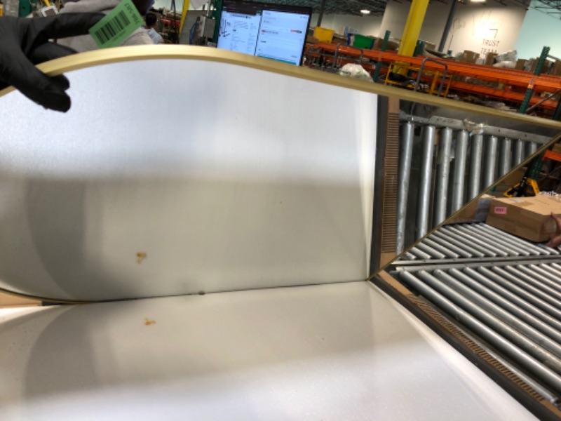 Photo 1 of ** MISSING HARDWARE**
Arched Bathroom Mirror - 38x26 Inch Gold Bathroom Mirror for Wall - Aluminum Alloy Framed Mirror - Arched Top Bathroom Vanity Mirror for Living Room, Bedroom, Mantel, Entryway, and Hallways