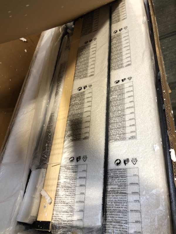 Photo 1 of ** FACTORY SEALED**
GarveeHome Twin Bed Frame, Boucle Upholstered Platform Bed with Wave Headboard for Girls/Kids, Easy Assembly, Wooden Slats Support, No Box Spring Needed, Beige