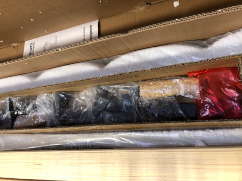 Photo 1 of ** FACTORY SEALED**
GarveeHome Twin Bed Frame, Boucle Upholstered Platform Bed with Wave Headboard for Girls/Kids, Easy Assembly, Wooden Slats Support, No Box Spring Needed, Beige