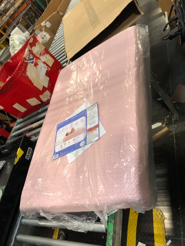 Photo 1 of ** PINK**
Delta Children Summer Breeze Mattress - Breathable Baby Crib & Toddler Mattress with Cloud Core - Machine Washable Cover - GREENGUARD Gold – Waterproof - Sustainably Sourced Core, Apricot/White