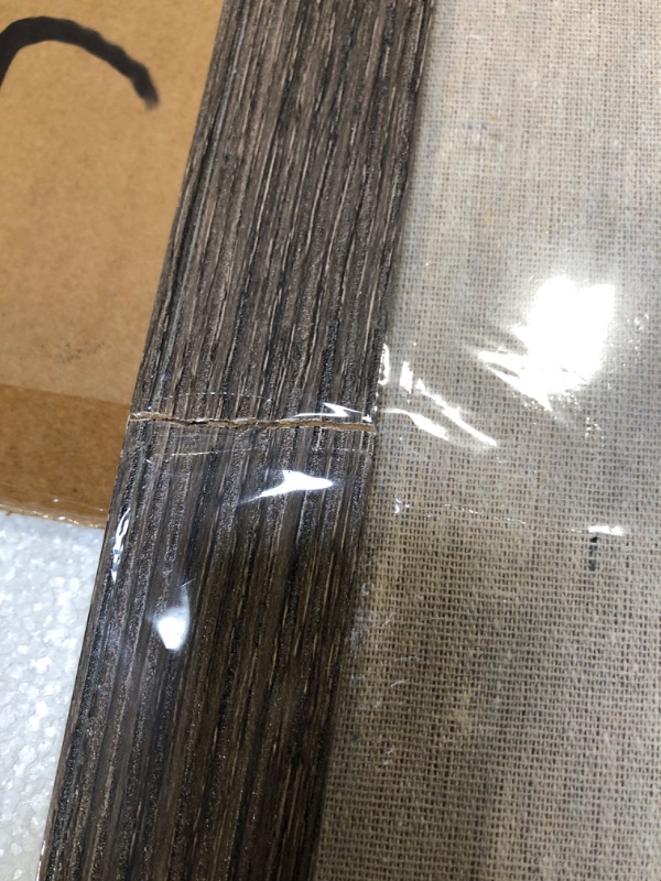 Photo 1 of ** CRAKED**
U Brands Linen Bulletin Board, 36" x 48", Rustic Wood Style Frame, Industrial Grade Pinning Surface