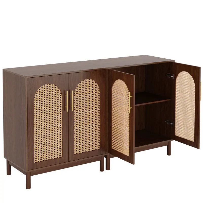 Photo 1 of ** MISSING INSTRUCTIONS**
Sideboard Buffet Set of 2, Accent Rattan Storage Cabinet with Doors
