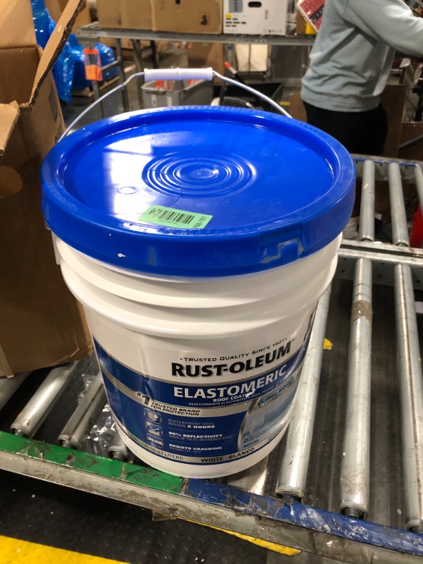 Photo 1 of ** FACTORY SEALED**
Rust-Oleum 710 Elastomeric Roof Coating, 5 Gallon, White