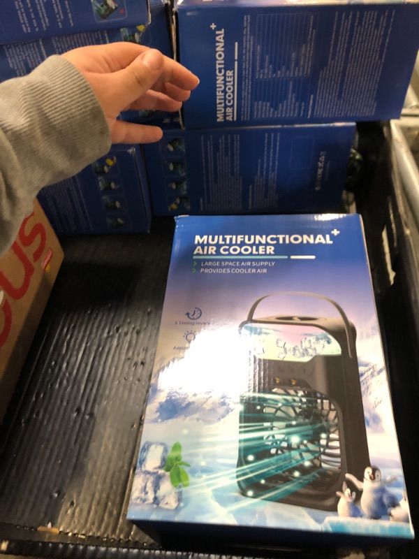 Photo 1 of **UNTESTED**
iFTY Small Portable Air Conditioners, Portable AC Unit w/Remote, 1.5L Water Tank, 3 Speeds, 2 Cool Mist, 3 Timers, 7 Night Light, Mini Air Conditioner, Personal Air Cooler Fan for Room Bedroom Office