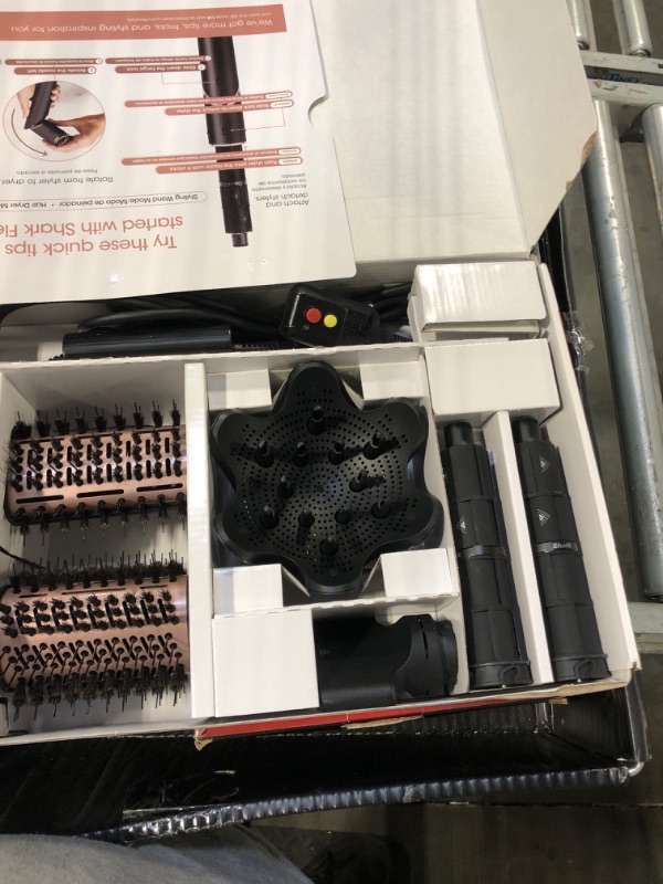 Photo 1 of Shark Hair Dryer | FlexStyle Hair Styling System | Portable & Powerful Blow Dryer Brush | Hair Curler & Volumizer | 6 Styling Tools Included | Best for All Hair Types | Black | HD440BK