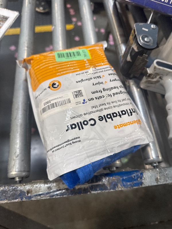 Photo 1 of BENCMATE Inflatable Dog Cone Collar Alternative, Soft Dog Cone for Small Medium Large Dogs and Cats, Neck Recovery ECollar Donut Collar After Surgery (Large, Blue)