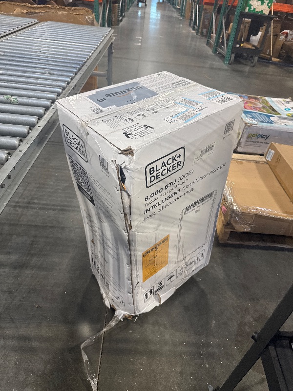Photo 1 of  *********TURNS ON PERFECTLY******* cools quickly*****  BLACK+DECKER Portable Air Conditioner, 12,000 BTU (8,000 BTU SACC) for Rooms up to 550 Sq. Ft., Portable AC with Follow Me Remote Control and Window Kit, BPACT12WT, White