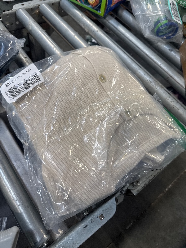 Photo 1 of *****SAME ITEM****Women Y2K Cardigan Sweater Short Sleeve Button Down Ribbed Knit Crop Top Fall Winter Going Out Sweater (Khaki, M)