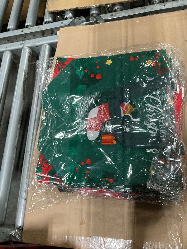 Photo 1 of *** 2 PK BUNDLE *** AFKLMNE 8-Pack Christmas Gift Bags with Handles, Tote Bags for Holiday Party Favor Gift and Family Gifts Wrap, Reusable (12.8"×9.8"×6.7")