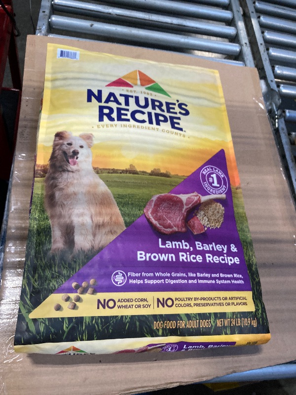 Photo 1 of *** BB NOV 30 2025  ***** Nature?s Recipe Lamb, Barley & Brown Rice Recipe Dry Dog Food, 24 lb. Bag