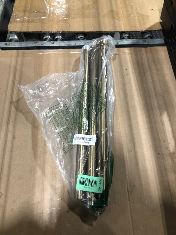 Photo 1 of **** MISSING HOOKS **** Warm Gold Curtain Rods for Windows 28 to 48 Inches Adjustable Length Heavy Duty 1" Diameter Brass Window Curtain Rod with Solid Metal Finials for Outdoor Farmhouse Bedroom Kitchen Living Room