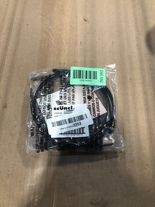 Photo 1 of **** BLACK **** CONAIR Scunci Effortless Beauty Skinny headband -plastic Headbands for Women and Men - hair accessories for women - holiday headwear - gifts for her - stocking stuffers - Assorted Glitter - 4 Count