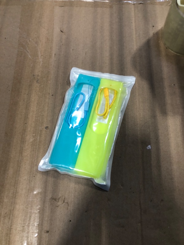 Photo 1 of [2 Pack] Climberer Remote Cover for Samsung Flat Smart TV Remote, Silicone Protective Case for Samsung SolarCell Remote 2021-2025 BN59-01388A Glow in Dark (Luminous Yellow + Luminous Blue)