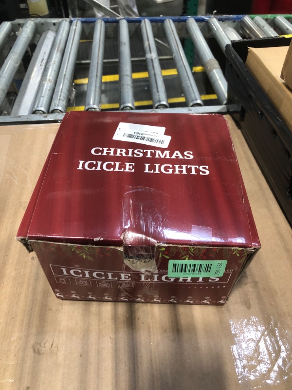 Photo 1 of 1216 LED Christmas Lights Outdoor Waterproof, 99 ft Icicle Lights for Outside, Plug in 8 Modes Timer Twinkle Lights for House Patio Xmas Porch Tree Yard Exterior Decorations, Warm White