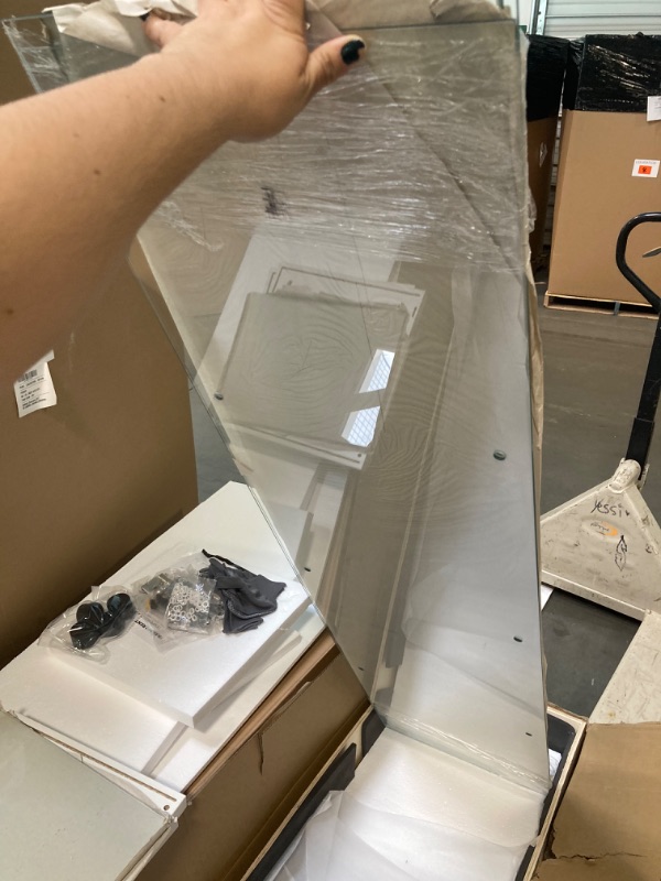 Photo 1 of ****FACTORY SEALED*****Lestar Glass Display Storage Cabinet with 5 Shelves 2 Doors, Floor Standing Curio Cabinets Tempered Glass Bookshelf Ample Storages Showcase for Living Room, Black