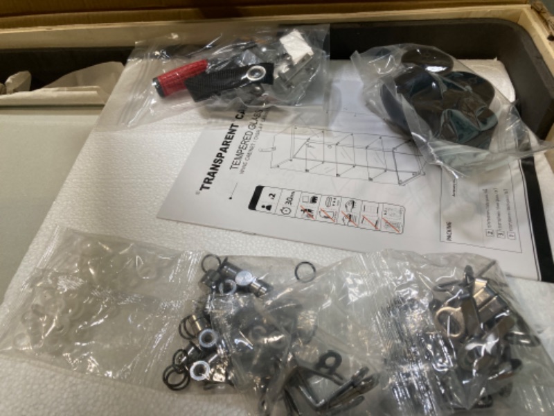 Photo 1 of ****FACTORY SEALED*****Lestar Glass Display Storage Cabinet with 5 Shelves 2 Doors, Floor Standing Curio Cabinets Tempered Glass Bookshelf Ample Storages Showcase for Living Room, Black