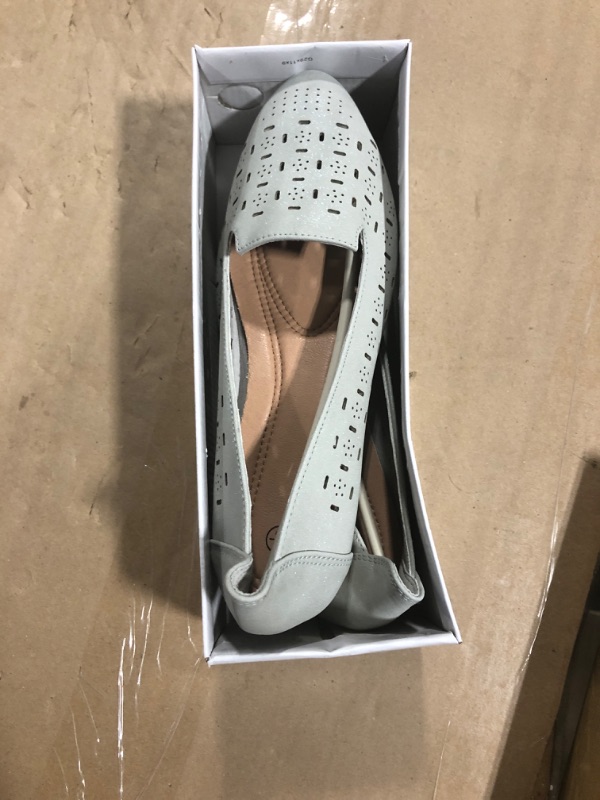 Photo 1 of ***CORRECT ITEM***Rominz Women's Flats Shoes Comfortable Black PU Leather Ballet Flats for Women Casual Round Toe Dress Shoes Slip on Shoes Lightweight Foldable(Grey,US8)