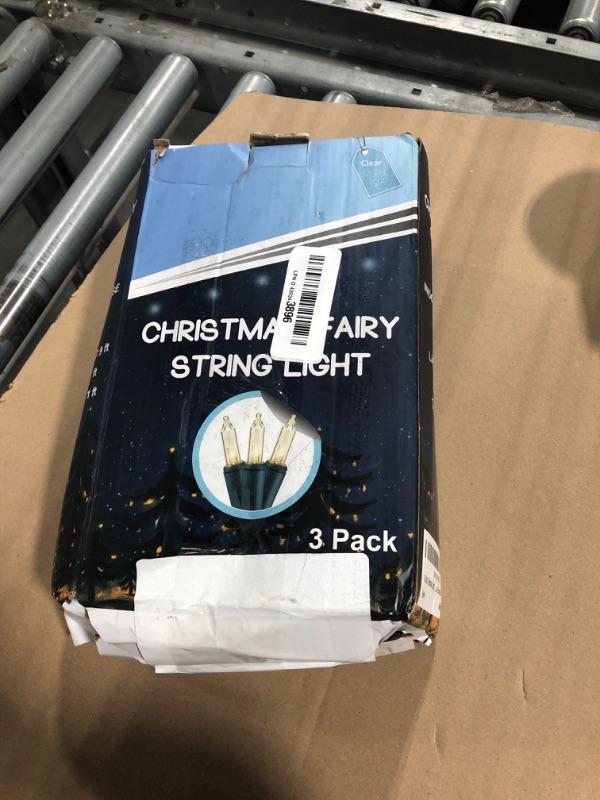 Photo 1 of ***ONLY 2 SETS*** 3 Sets Christmas Lights, 150 Count 33 FT Each Mini String Lights, Clear Green Wire Fairy Light, 120V UL Certified Connectable Xmas Tree Light for Holiday Patio Party Outdoor Decoration, Warm White