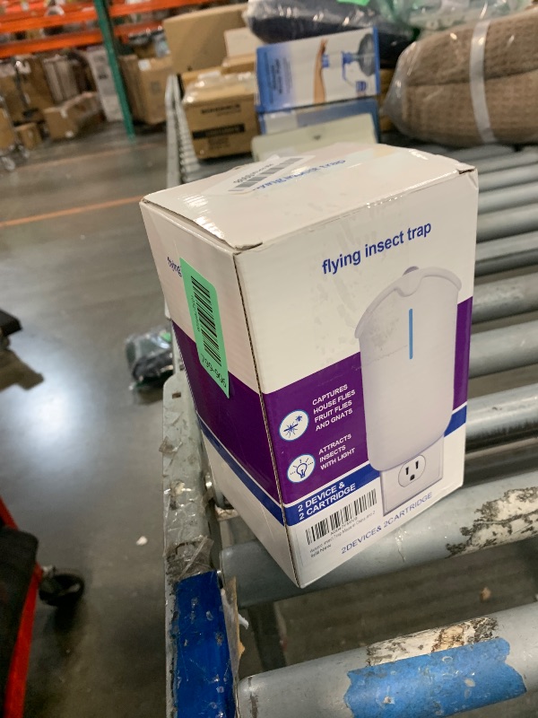 Photo 1 of 2 Flying Insect Traps & 2 Cartridges - Compatible with ZEVOM364A Refill - Plug in Fruit Fly Trap for Indoor - Bug Catcher for Gnats, House & Fruit Flies - Use in Any Room (2 Device & 2 Cartridges)