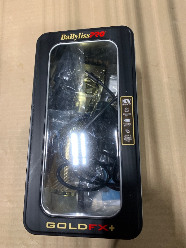 Photo 1 of BaBylissPRO GOLDFX+ Professional Barber Cord/Cordless Hair Clippers for Men, All Metal, Lithium Battery with 3-Hour Runtime, Gold