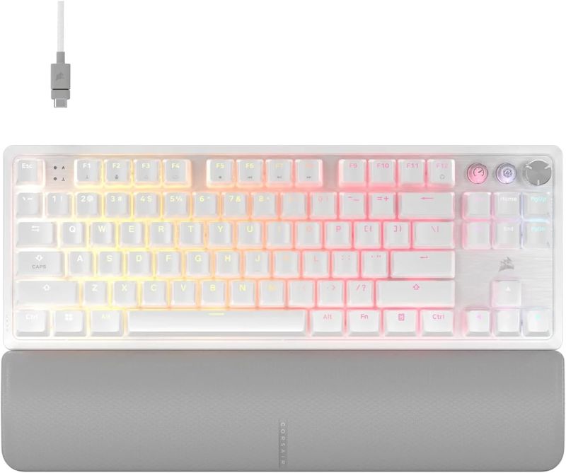 Photo 1 of K70 PRO TKL High-Performance Hall Effect Programmable Gaming Keyboard with Rapid Trigger - White