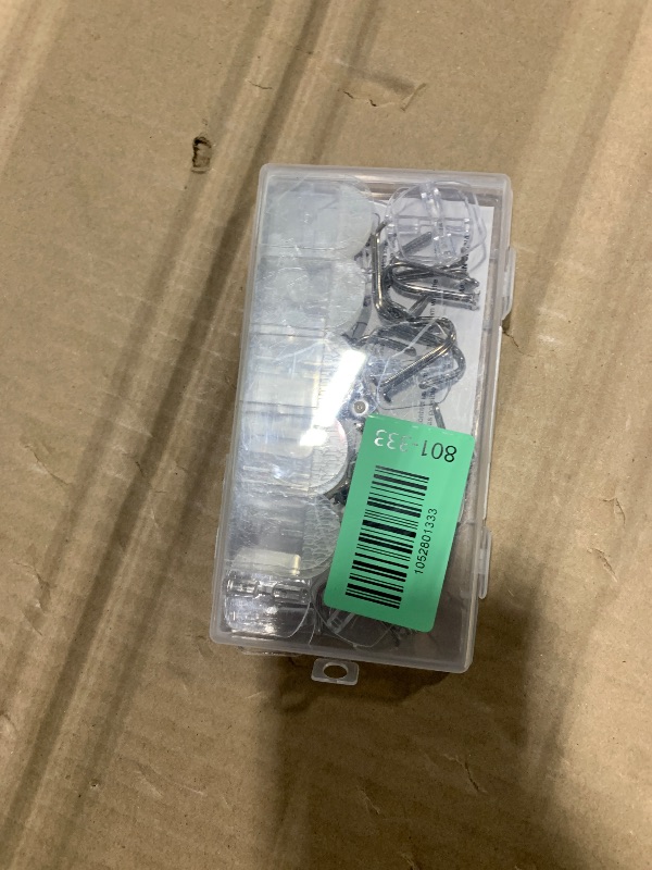 Photo 1 of 15 Clear Small Wall Hooks with 20 Strips for Hanging, Wire Toggle Hooks for Walls No Damage, Utility Hooks Heavy Duty with Adhesive Strips for Hanging Decorations in Living Spaces, No Tools.