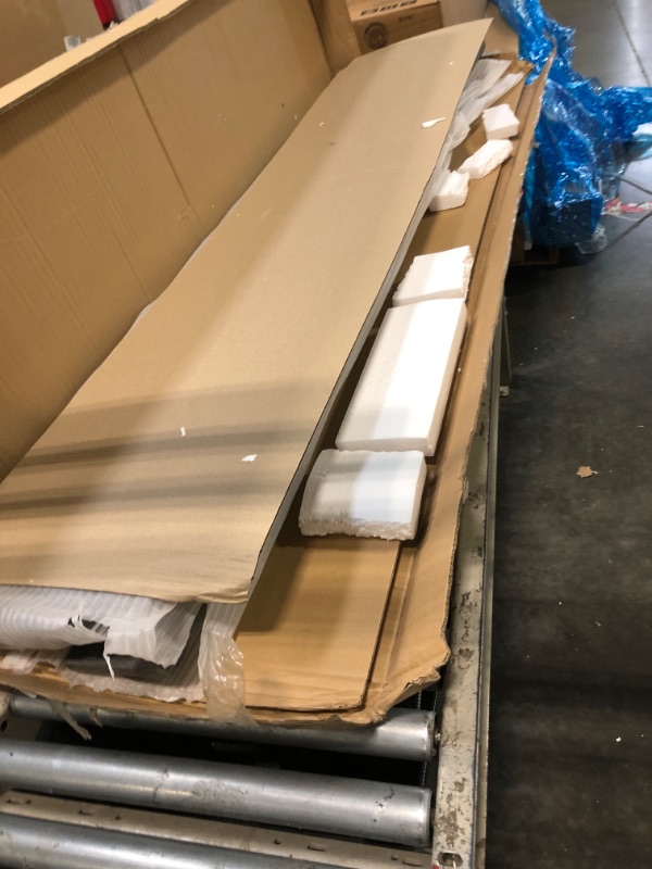 Photo 1 of Merax Full Size Bed Frame Daybed, L-Shaped Linen Corner Sofa with Wood Legs for Living Room, No Box Spring Needed, Grey