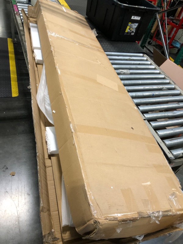 Photo 1 of Merax Full Size Bed Frame Daybed, L-Shaped Linen Corner Sofa with Wood Legs for Living Room, No Box Spring Needed, Grey