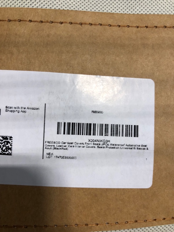 Photo 1 of FREESOO Car Seat Covers Full Set,Waterproof Automotive Seat Covers, Leather Cars Interior Covers, Seats Protection Universal fit Babies & Adult (Black Red)