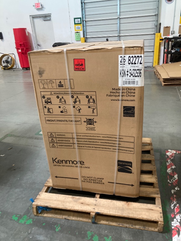 Photo 1 of ** FACTORY SEALED*** Kenmore 8.0 cu. ft. Front Load Electric Dryer with Wrinkle Guard & Accela Steam to Reduce Wrinkles, Static & Odors - Smart Sensor Drying - LED - ENERGY STAR Certified - White