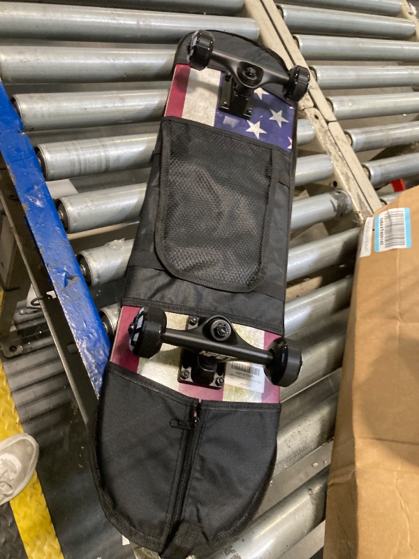 Photo 1 of ** SIMILAR *** NPET Pro Skateboard Complete 31 Inch 7 Layer Canadian Maple Double Kick Concave Deck Skating Skateboard - Flag