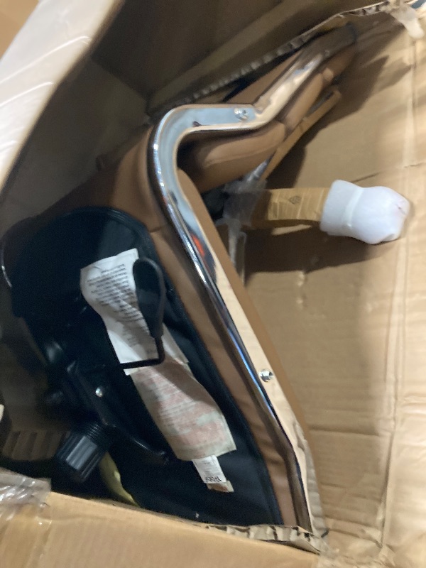 Photo 1 of ** VERY USED/ UNTESTED/ MISSING PARTS *** Bush Business Furniture Modelo High Back Leather Executive Office Chair in Saddle Tan