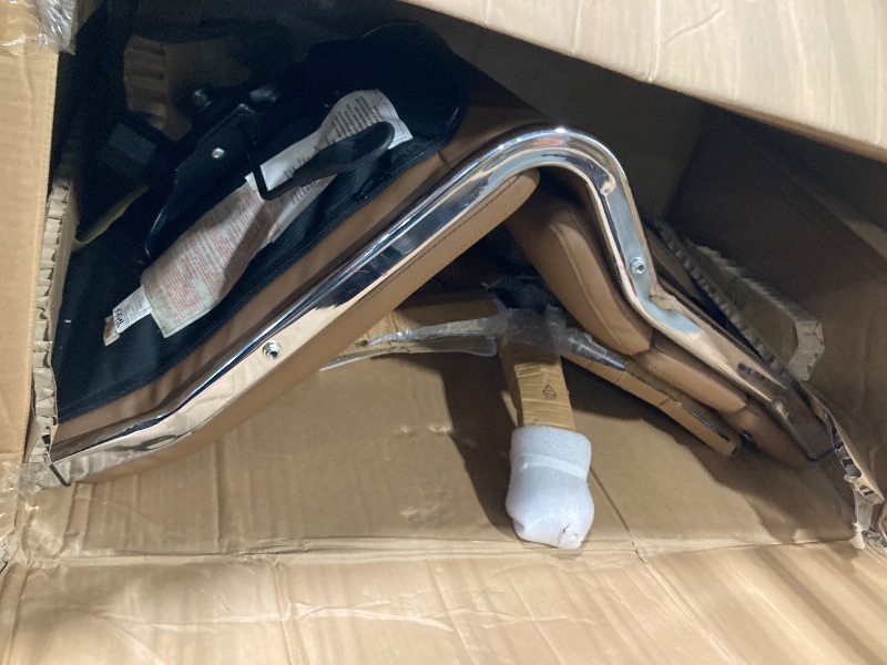 Photo 1 of ** VERY USED/ UNTESTED/ MISSING PARTS *** Bush Business Furniture Modelo High Back Leather Executive Office Chair in Saddle Tan