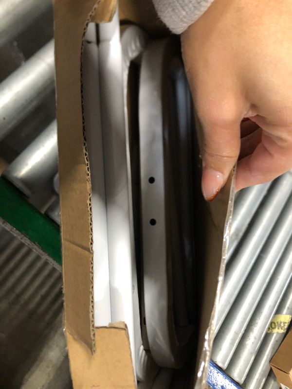 Photo 1 of JIUYOTREE Metal Clothing Rack, 43.3 Inches Clothes Garment Coat Rack with Bottom Shelf for Hanging Skirts, Shirts, Sweaters, White