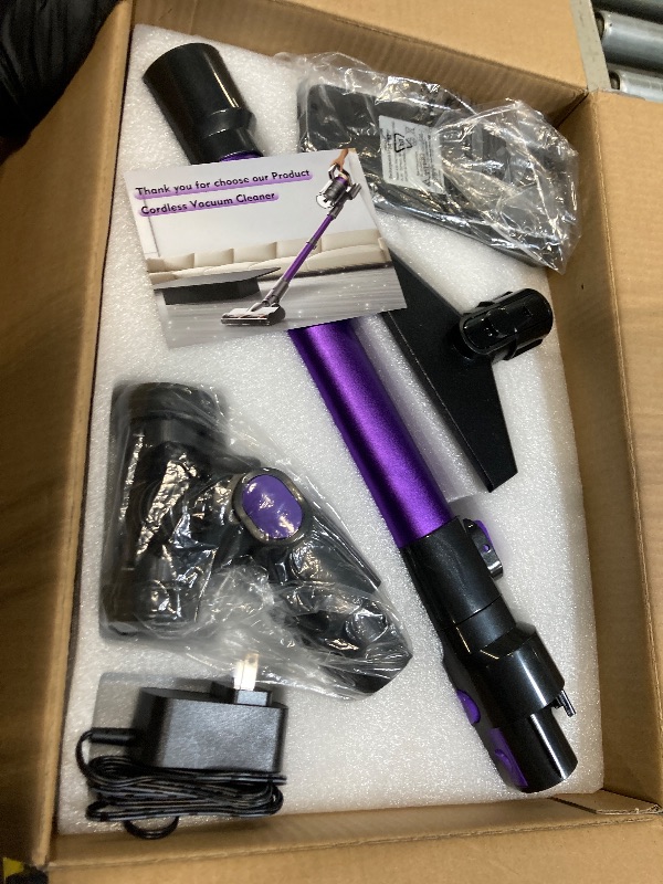 Photo 1 of ** VERY USED -*** Cordless Vacuum Cleaner, 580W/48Kpa Vacuum Cleaners with 65 Min Runtime, Lightweight Wireless Vacuum with LED Headlights/Screen, wall mount, Removable Handheld Vacuum for Pet Hair/Carpets/Floors/Sofa