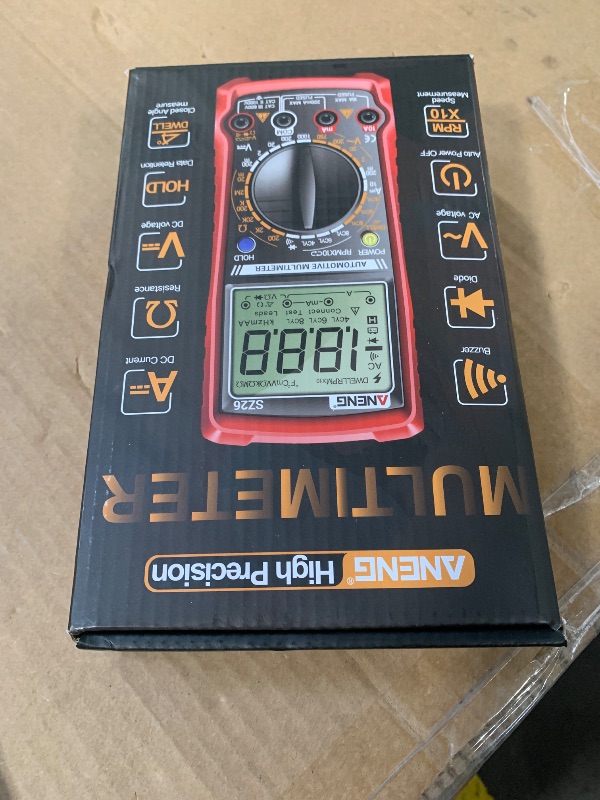 Photo 2 of ANENG SZ26 Multimeter,Digital Automotive Engine Analyzer with 500-10000RPM Tach,Dwell Angle,Duty Cycle,DC Current,AC/DC Voltage,Amp,Ohm,Large LCD,Data Hold,Versatile Tester for Car Diagnostics
