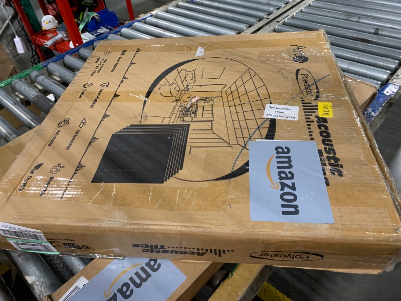 Photo 1 of ** WHITE**Art3d Acoustic Polyester Drop Ceiling Tiles, Waterproof 12-Pack 2ft x 2ft Ceiling Panels for Office Basement Kitchen Recording Room, No Sag? Breakage?Reusable,Covers 48 Sq.Ft,