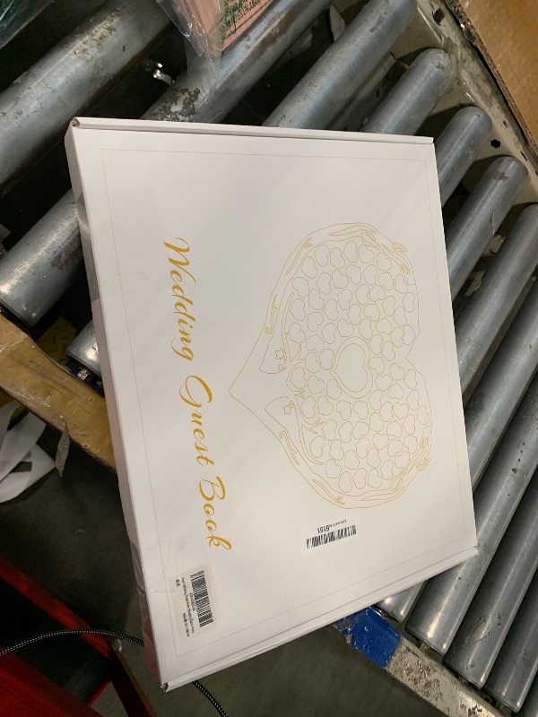 Photo 1 of **SMALL DAMAGE**Heart Wedding Guest Book Alternative, Rustic Wooden Wedding Souvenirs with Heart Picture Frame, Heart Guest Book Drop Box, Personalized Decor Party Birthday