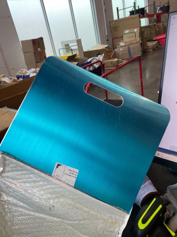 Photo 1 of **MISSING PARTS**
 Titanium Cutting Board - Upgraded 100% Pure Titanium Cutting Boards for Kitchen Non Toxic, Double-Grade Hygiene Durable Non Moldy Dishwasher Safe Meat Fruit Metal Board (1PC 12 * 18 Inch)