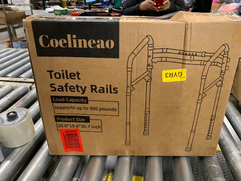 Photo 1 of ***MINOR DAMAGE*** Stand Alone Toilet Safety Rail - Adjustable Detachable Medical Toilet Safety Frame for Elderly, Heavy Duty Toilet Handles for Elderly and Handicap Toilet Seat Handles with Storage Bag